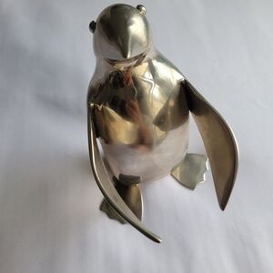 Silver Penguin Figurine Heavy